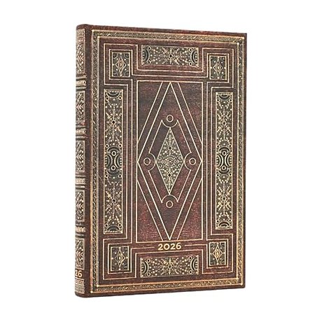 2026 First Folio (Shakespeare’s Library) Mini 12-month Horizontal Hardcover Flexi Dayplanner 2026 (Elastic Band Closure)