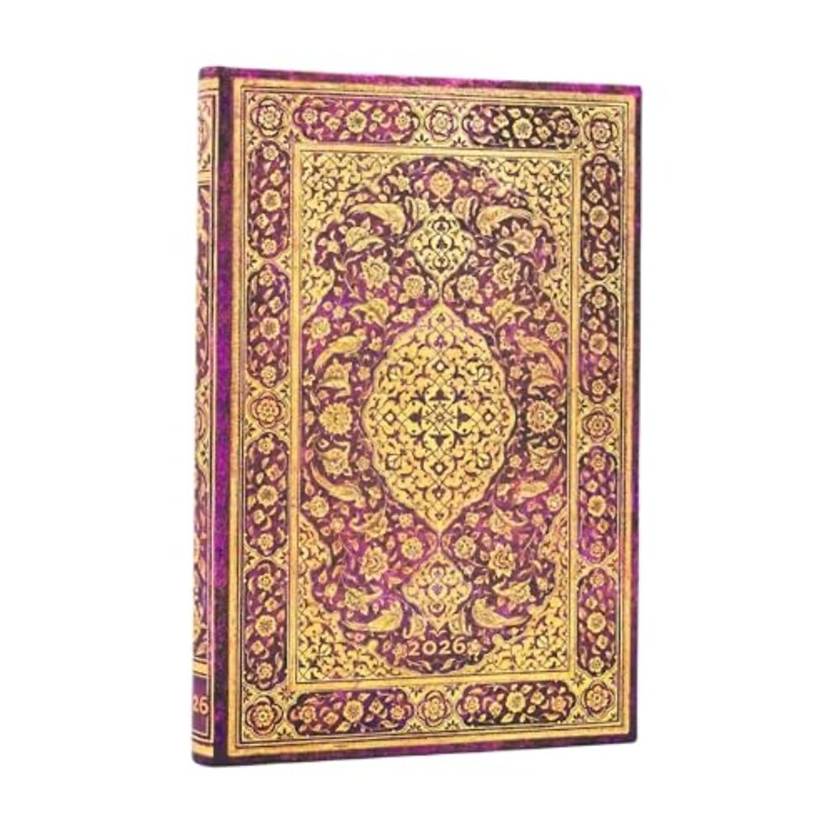 2026 The Orchard (Persian Poetry) Mini 12-month Verso Hardcover Flexi Dayplanner 2026 (Elastic Band Closure)