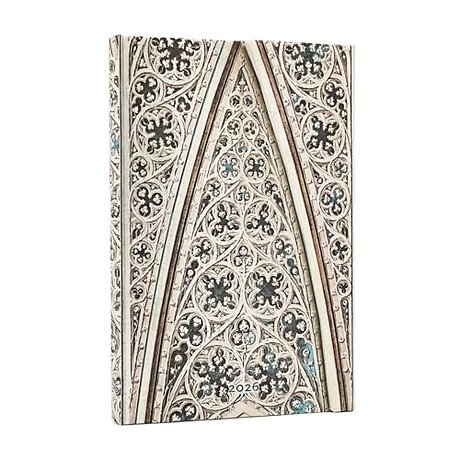 2026 Vault of the Milan Cathedral (Duomo di Milano) Mini 12-month Verso Hardcover Flexi Dayplanner 2026 (Wrap Closure)