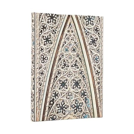 2026 Vault of the Milan Cathedral (Duomo di Milano) Midi 12-month Horizontal Hardcover Flexi Dayplanner 2026 (Wrap Closure)