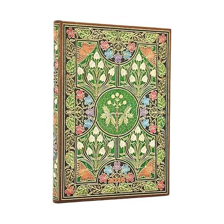 2026 Poetry in Bloom Midi 12-month Verso Hardcover Flexi Dayplanner 2026 (Elastic Band Closure)