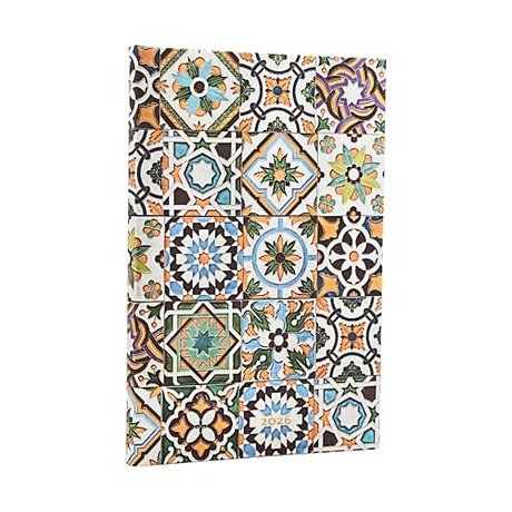 2026 Porto (Portuguese Tiles) Maxi 12-month Horizontal Hardcover Flexi Dayplanner 2026 (Elastic Band Closure)