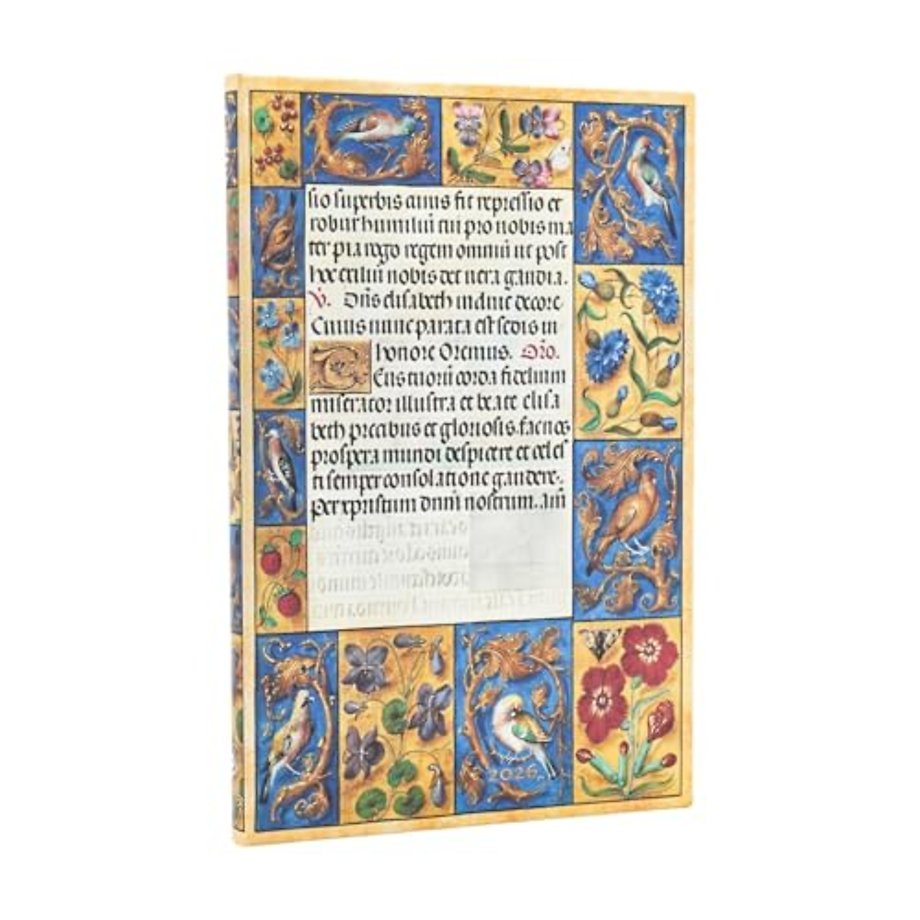 2026 Spinola Hours (Ancient Illumination) Maxi 12-month Vertical Hardcover Flexi Dayplanner 2026 (Elastic Band Closure)