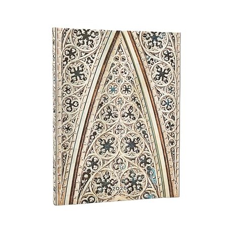 2026 Vault of the Milan Cathedral (Duomo di Milano) Ultra 12-month Vertical Hardcover Flexi Dayplanner 2026 (Wrap Closure)
