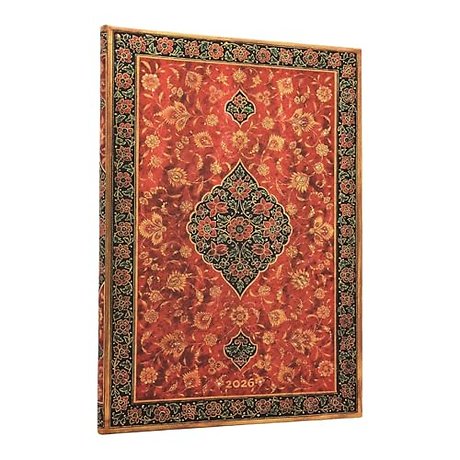 2026 Layla (Persian Poetry) Grande 12-month Vertical Hardcover Flexi Dayplanner 2026 (Elastic Band Closure)