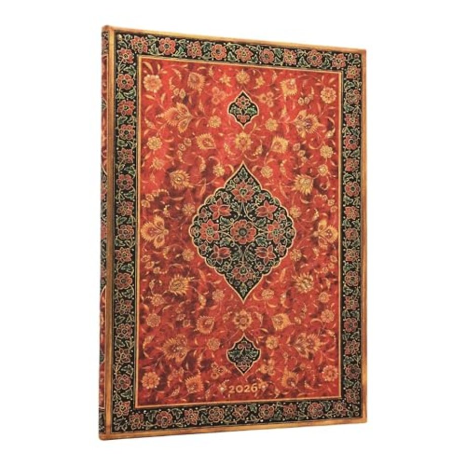 2026 Layla (Persian Poetry) Grande 12-month Vertical Hardcover Flexi Dayplanner 2026 (Elastic Band Closure)