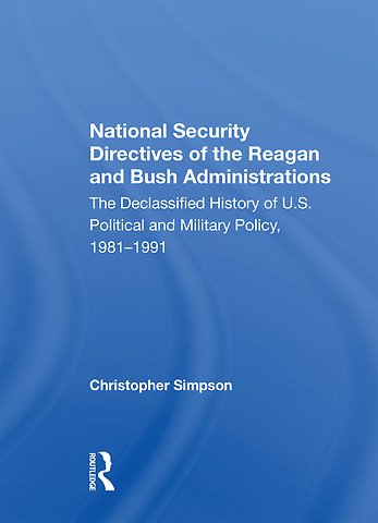 National Security Directives Of The Reagan And Bush Administrations