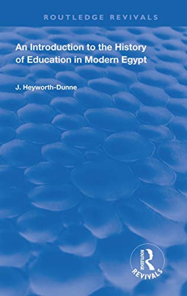 Introduction to the History of Education in Modern Egypt