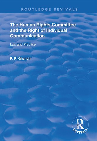 Human Rights Committee and the Right of Individual Communication