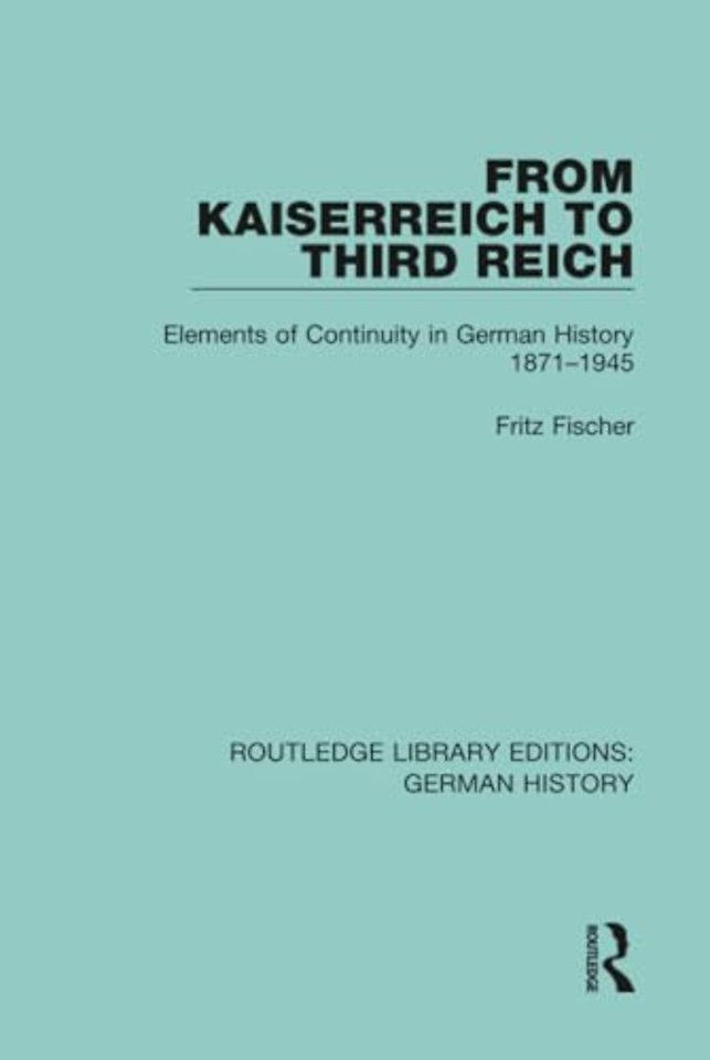 From Kaiserreich to Third Reich