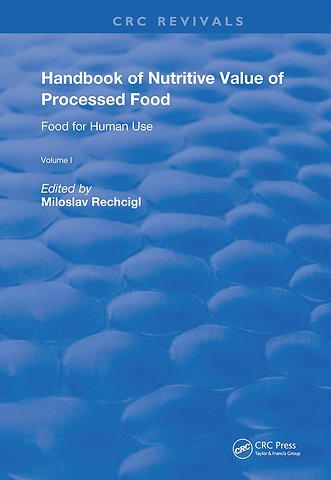 Handbook of Nutritive Value of Processed Food