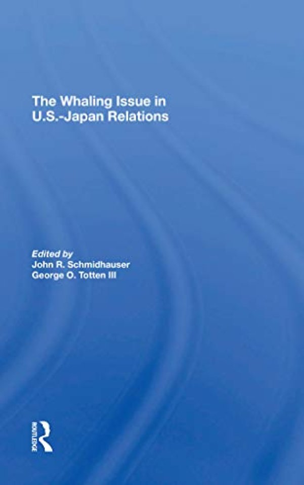 Whaling Issue In U.s.-japan Relations