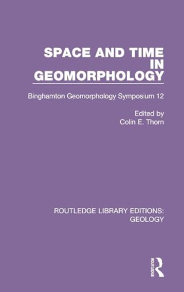 Space and Time in Geomorphology