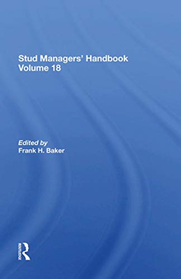 Stud Managers' Handbook, Vol. 18