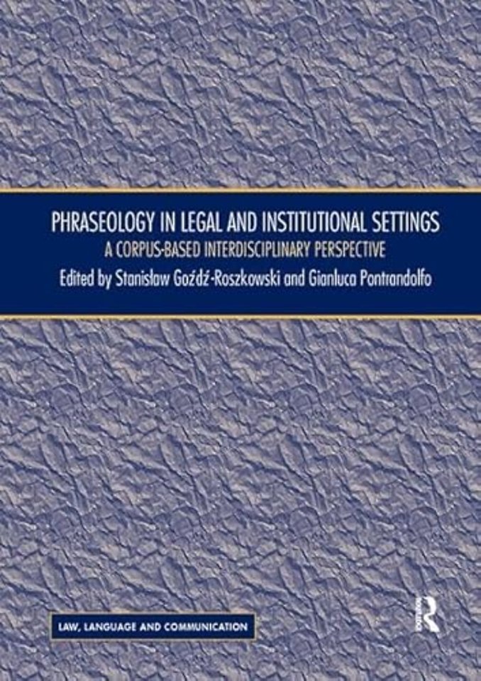 Phraseology in Legal and Institutional Settings