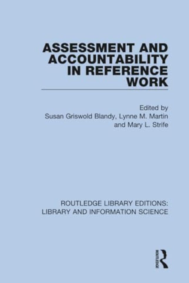 Assessment and Accountability in Reference Work