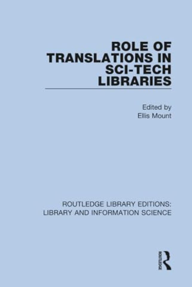 Role of Translations in Sci-Tech Libraries