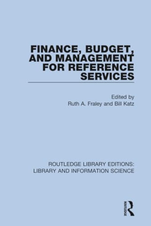 Finance, Budget, and Management for Reference Services