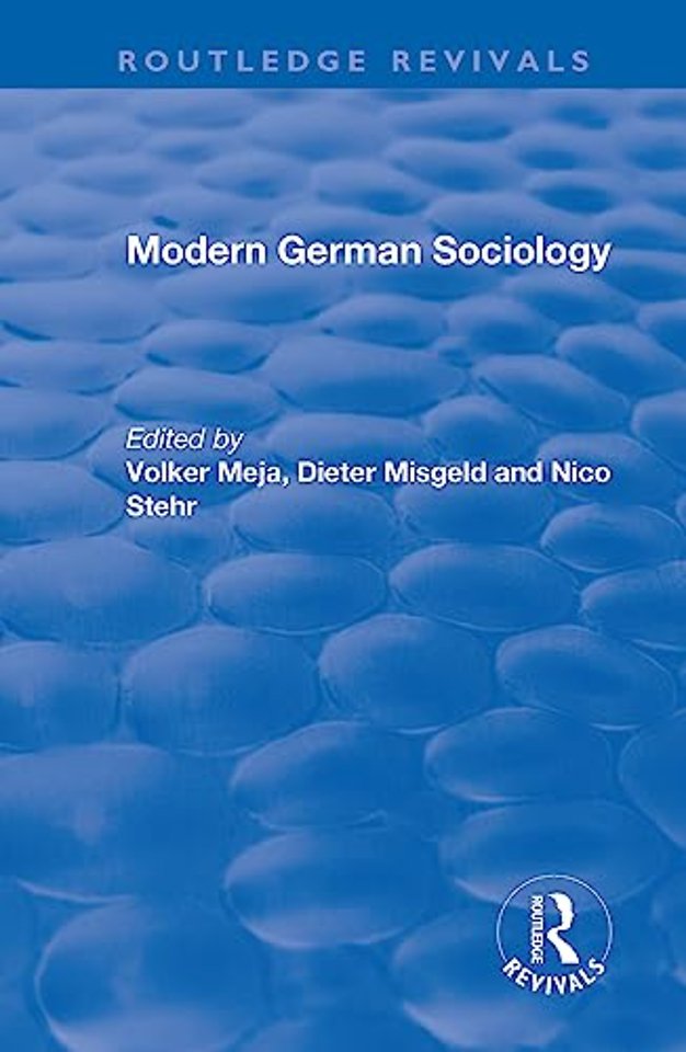 Modern German Sociology