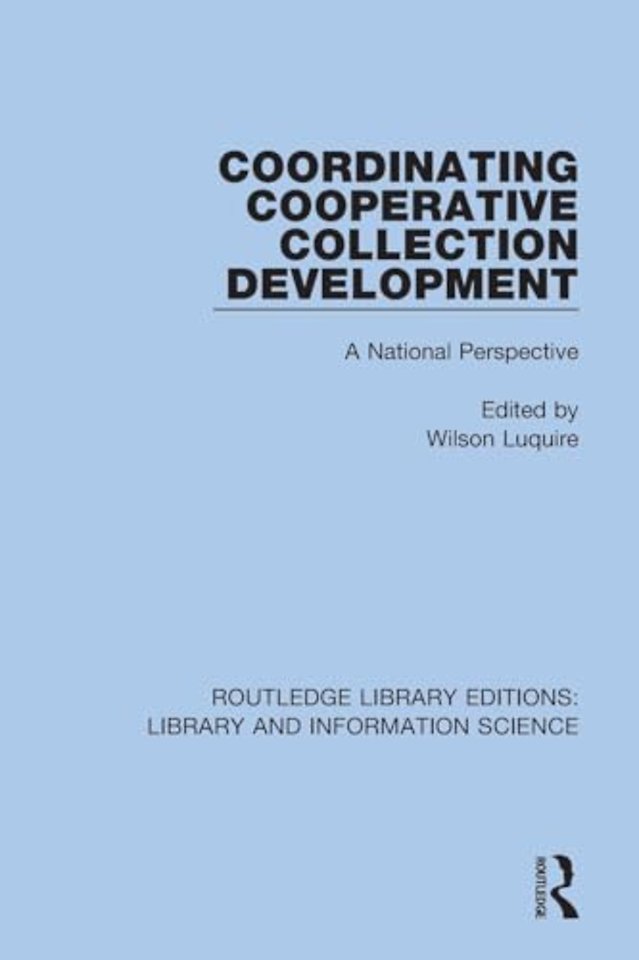 Coordinating Cooperative Collection Development