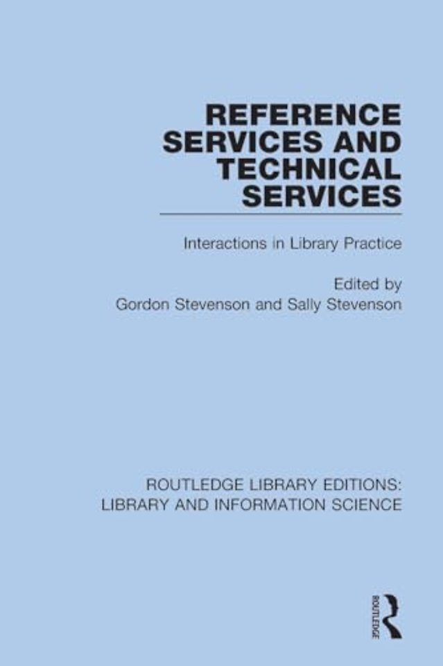 Reference Services and Technical Services