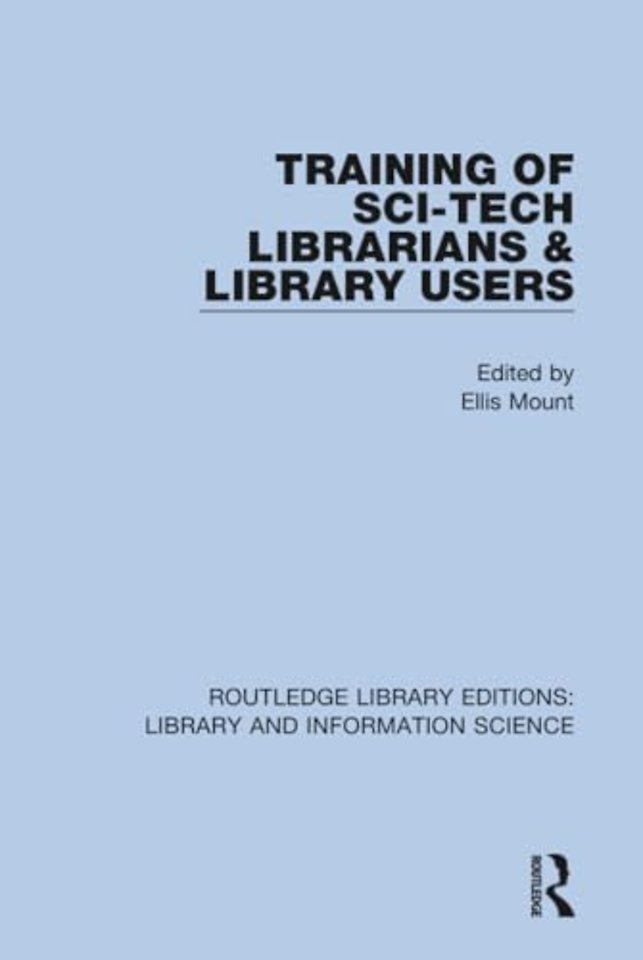 Training of Sci-Tech Librarians & Library Users