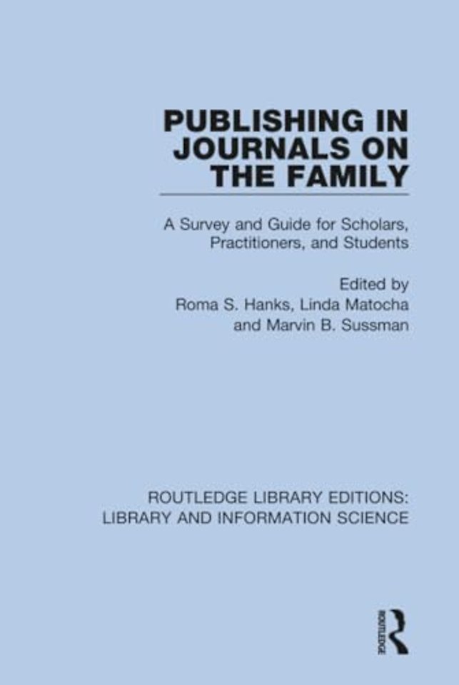 Publishing in Journals on the Family