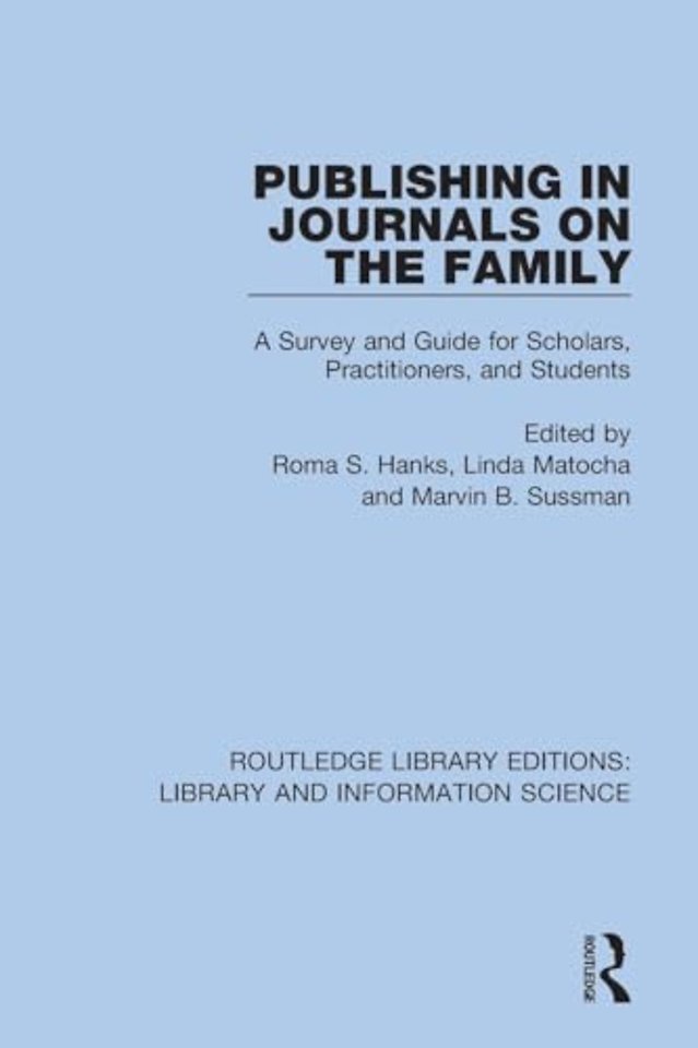 Publishing in Journals on the Family