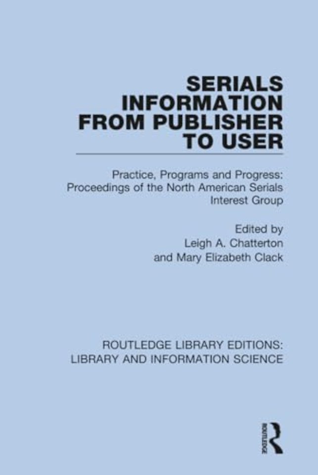Serials Information from Publisher to User