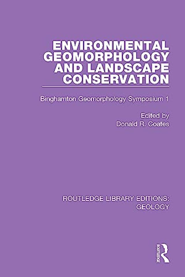 Environmental Geomorphology and Landscape Conservation