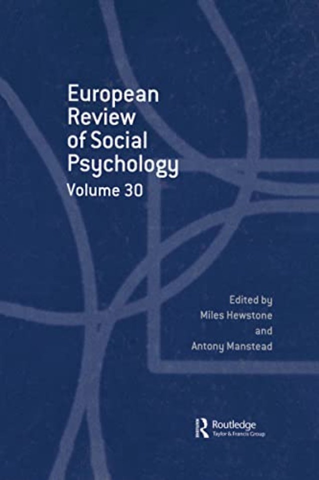 European Review of Social Psychology: Volume 30