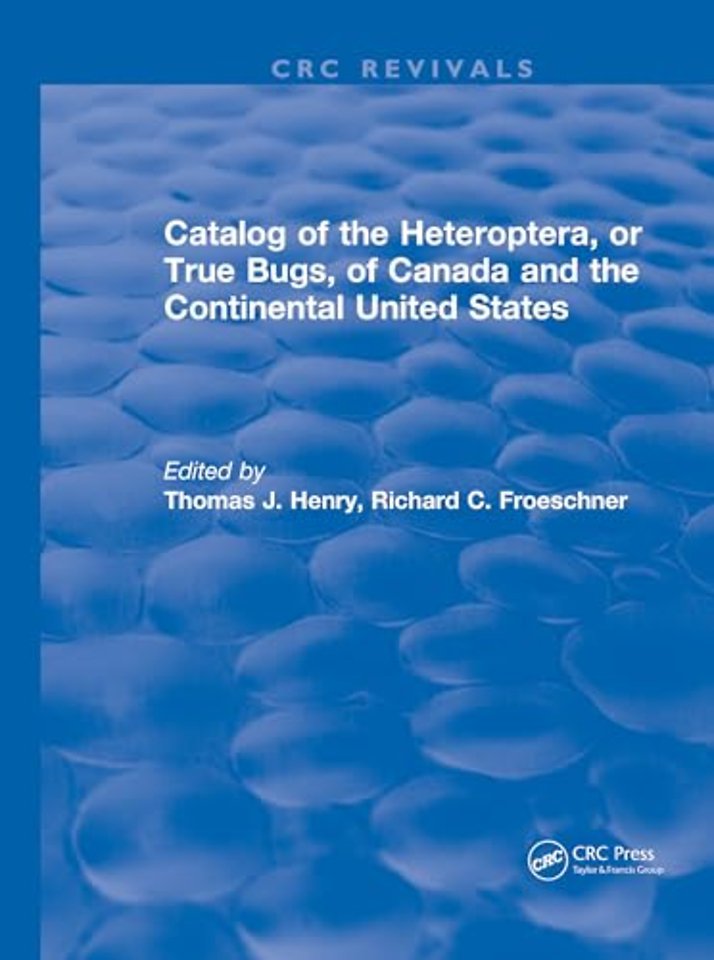 Catalog of the Heteroptera or True Bugs, of Canada and the Continental United States