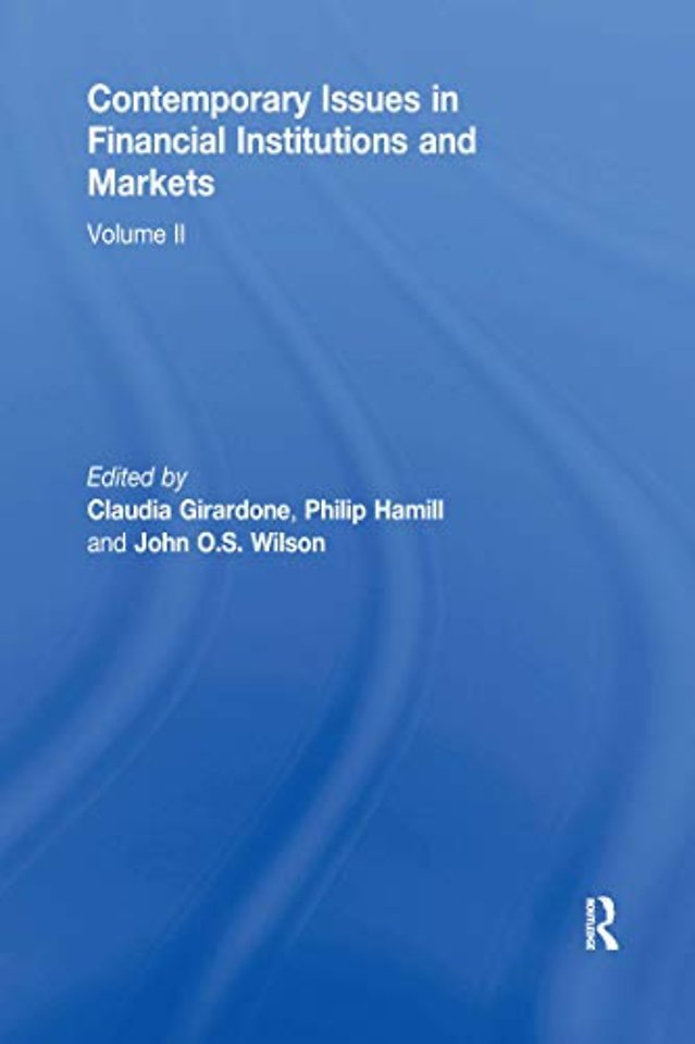 Contemporary Issues in Financial Institutions and Markets