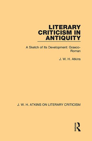 Literary Criticism in Antiquity