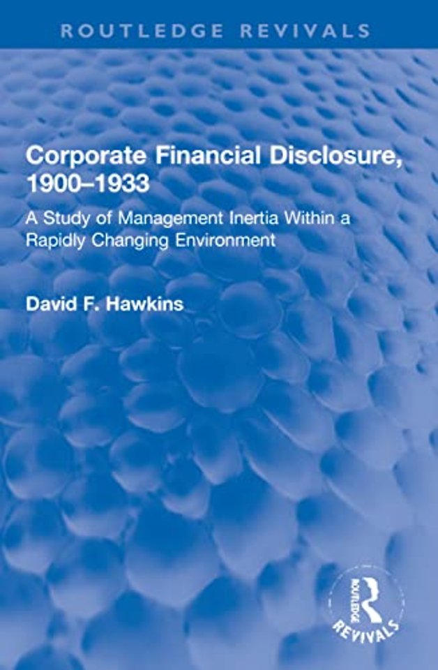 Corporate Financial Disclosure, 1900-1933
