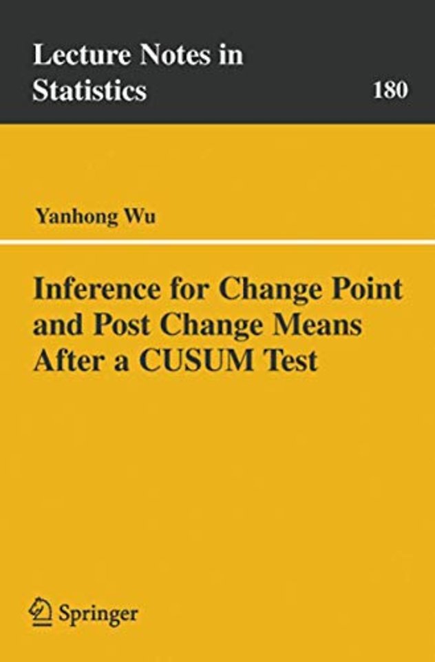 Inference for Change Point and Post Change Means After a CUSUM Test