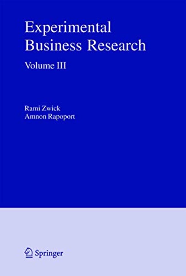 Experimental Business Research