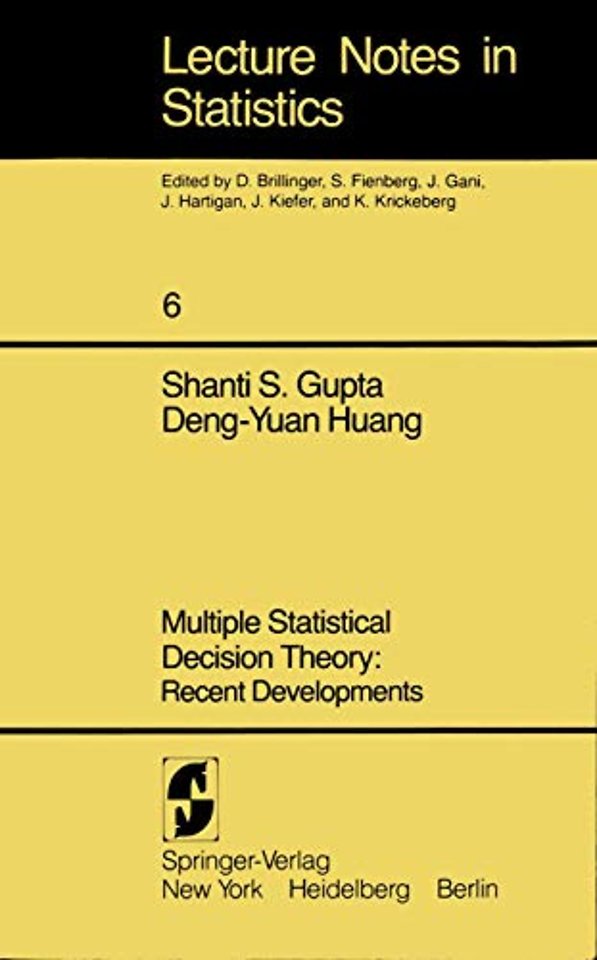 Multiple Statistical Decision Theory: Recent Developments