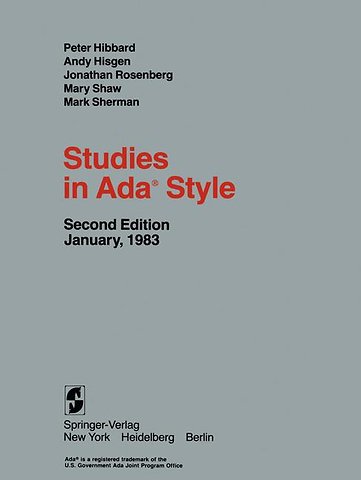 Studies in Ada® Style