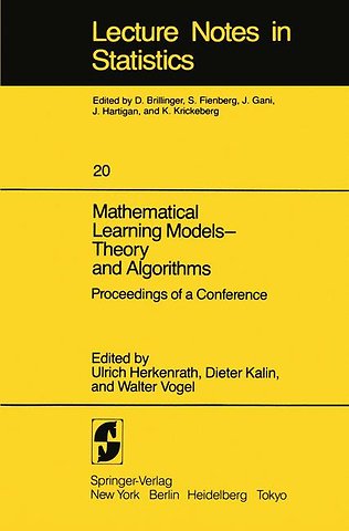 Mathematical Learning Models — Theory and Algorithms