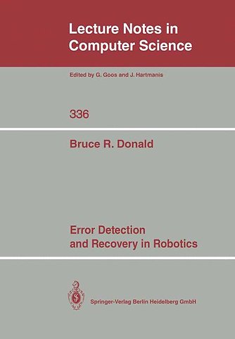 Error Detection and Recovery in Robotics