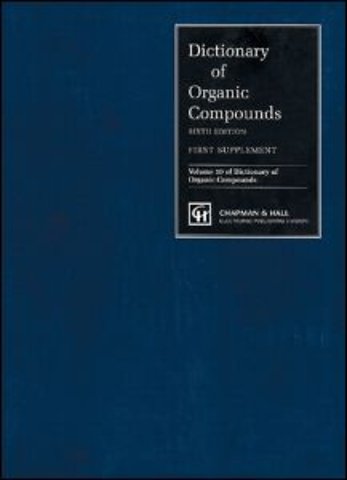Dictionary of Organic Compounds, Sixth Edition, Supplement 1
