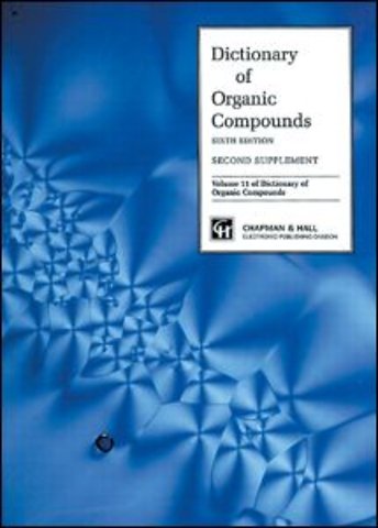 Dictionary Organic Compounds, Sixth Edition, Supplement 2