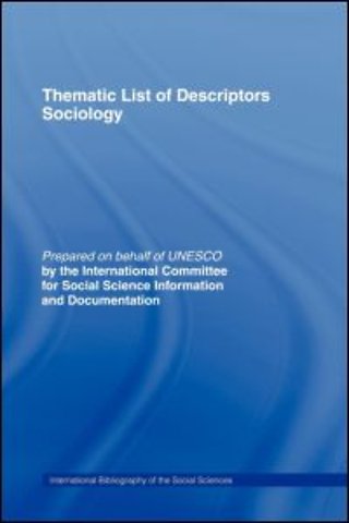 Thematic List of Descriptors - Sociology