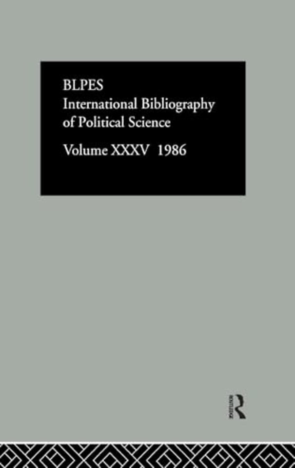 IBSS: Political Science: 1986 Volume 35