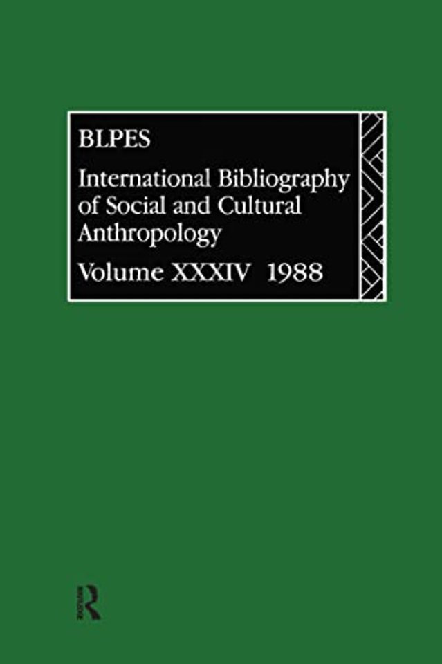IBSS: Anthropology: 1988 Vol 34