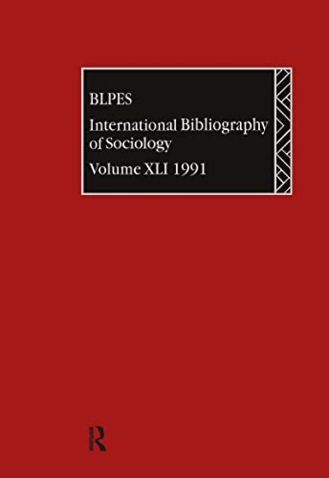 IBSS: Sociology: 1991 Vol 41