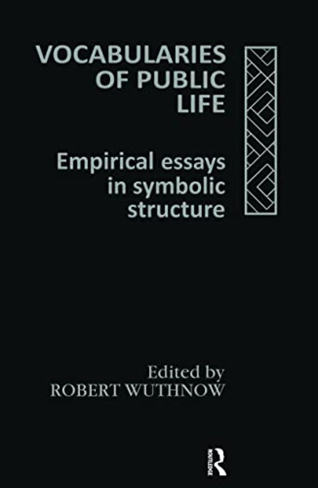Vocabularies Of Public Life