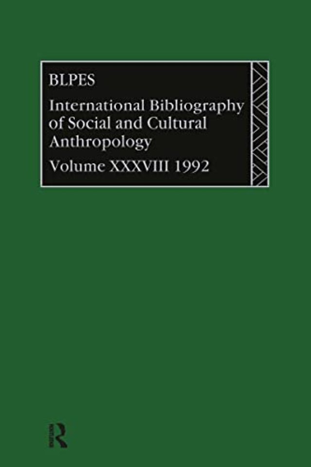 IBSS: Anthropology: 1992 Vol 38