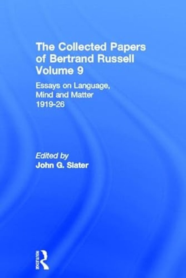 Collected Papers of Bertrand Russell